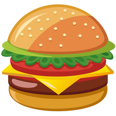 hamburger isolated on white