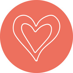 Set of romantic icons with hearts, Love icons, heart, Valentine’s day