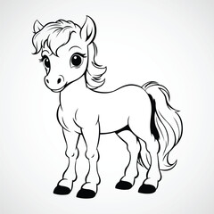 Vector black horse logo template