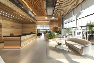 Fototapeta premium Interior of a modern empty business office