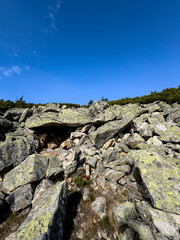 rock trail at Slavkovský Peak