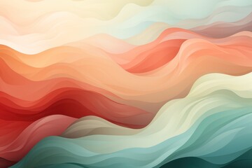 Abstract waves in soft hues create a serene and calming visual experience.