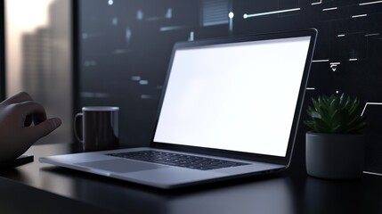 The Laptop on Modern Desk