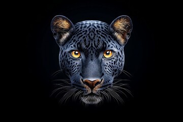 Obraz premium Animal cinematic face, digital art, illustration, Vector, design
