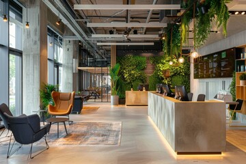 Naklejka premium Interior of a modern empty business office