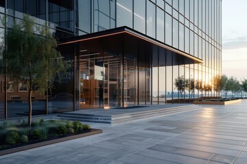 Exterior of a modern startup office