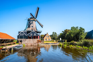 Naklejka premium De Rat, Windmühle, Sägewerk, IJlst, Niederlande