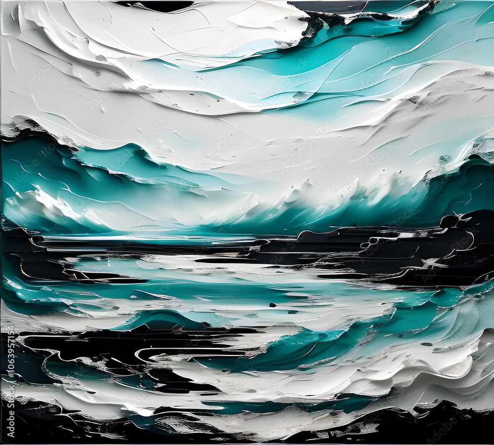 Fototapete imitation abstract blue wave blots background. alcohol ink colors. marble texture, texture banner wi