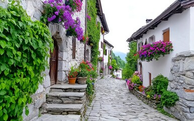Fototapeta premium Plomin is an old abandoned medieval town situated on the coast of Croatia.
