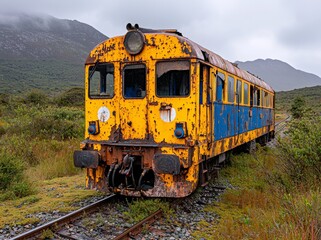 Obraz premium A train loaded with iron ore was taken from Itabira Minas Gerais in Brazil