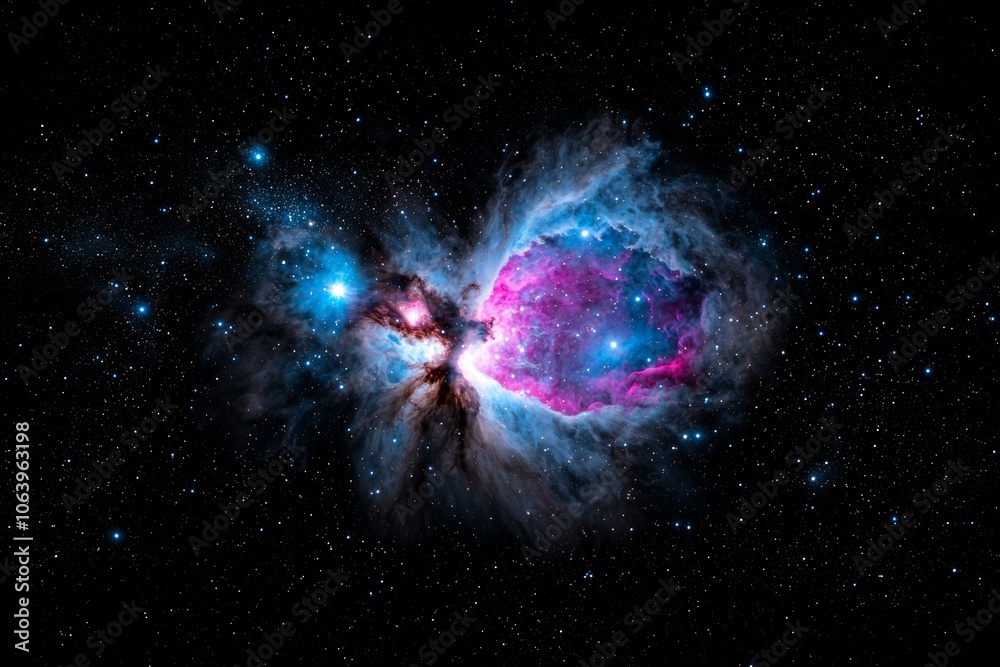 Wall mural this image depicts the background of a space cosmic background filled with supernova nebulas and sta