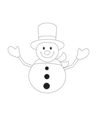 Christmas coloring page for kids