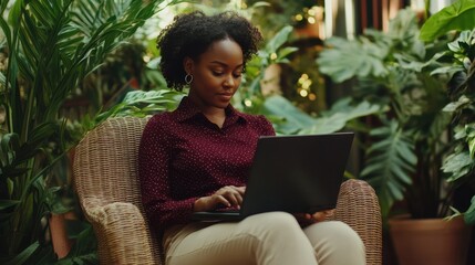 The Woman with Laptop Indoors