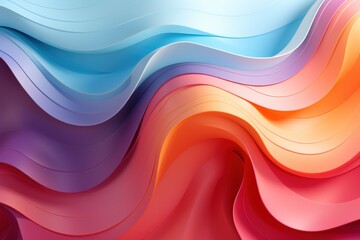 Fototapeta premium Abstract flowing waves in vibrant colors create a dynamic and visually appealing background.