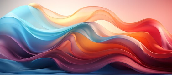 Fototapeta premium Abstract waves of color blend seamlessly, creating a vibrant flow of light and texture.