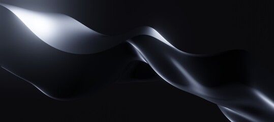 Abstract background curved pattern in design 3d render