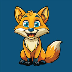 Cute Cartoon Fox Illustration