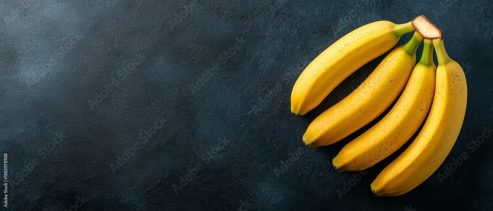 Wall mural a collection of bananas arranged on a table ..or, if you prefer a more descriptive version:..a vibra