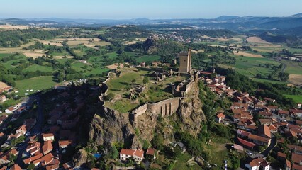drone photo Polignac fortress france europe
