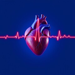 Heart attack and heart disease. 3d illustration