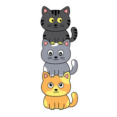 card with character funny cats