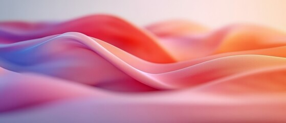 Fototapeta premium A tight frame of a pink and orange fabric texture