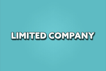 Limited Company. A Illustration with white text isolated on light green background.