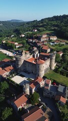 drone photo Saint Vidal fortress france europe