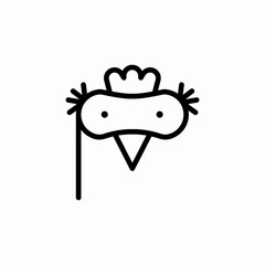 carnival mask icon sign vector