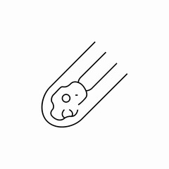 meteorite asteroid (2) icon sign vector