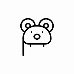 mouse mask icon sign vector
