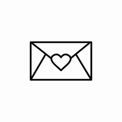 romantic letter mail icon sign vector