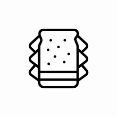 sandwich food icon sign vector