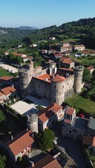 drone photo Saint Vidal fortress france europe