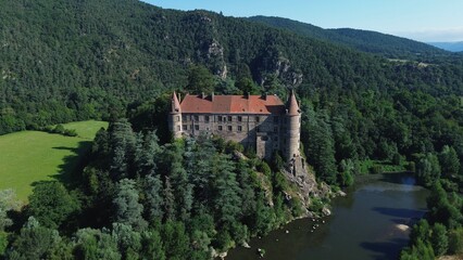 drone photo Lavoute Polignac castle france europe