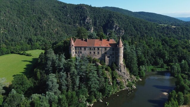 drone photo Lavoute Polignac castle france europe