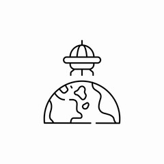 ufo planet icon sign vector