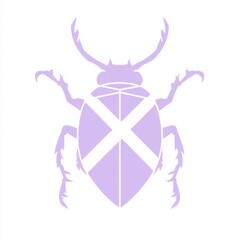 Fototapeta premium A simple illustration of a purple beetle