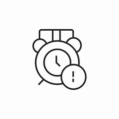 alarm clock warning icon sign vector