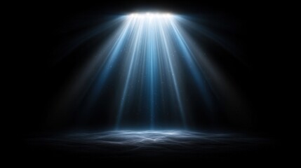 Obraz premium Mystical light beam illuminating dark space with ethereal glow