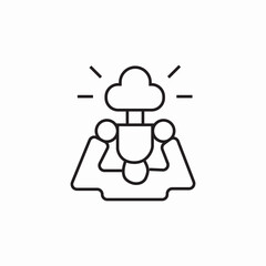 brain boom icon sign vector