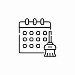 cleaning day icon sign vector