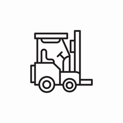 forklift warehouse icon sign vector