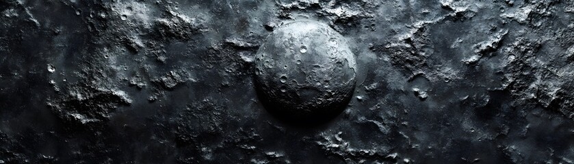 A Large Cratered Asteroid Floating Against a Black Background