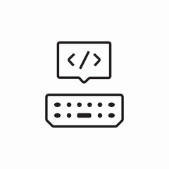 keyboard typing code icon sign vector