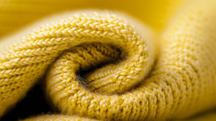 Fototapeta premium yellow knitted wool.