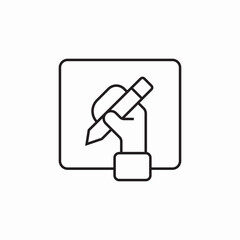 tablet drawing pencil icon sign vector