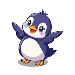 cute Cartoon Penguin, Cute Penguin Vector, Cute Penguin Clipart