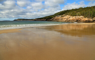 Low tide on Sand beach - Acadia National Park, Maine