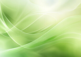 Fototapeta premium Abstract green background with soft, blurred lines and curves, creating an elegant and minimalist design for nature-themed designs or environmental themes.